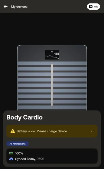Body Cardio

⚠️ Battery is low. Please charge device.

🔋 100%
☁️ Synced Today, 07:29